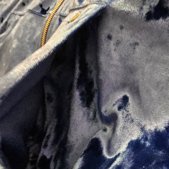 Fabletics Blue Cropped Velour Hoodie Size M - Picture 3 of 5